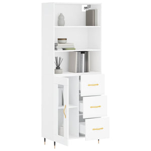 vidaXL Highboard White 69.5x34x180 cm Engineered Wood