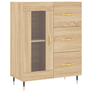 vidaXL Highboard Sonoma Oak 69.5x34x180 cm Engineered Wood