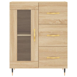 vidaXL Highboard Sonoma Oak 69.5x34x180 cm Engineered Wood