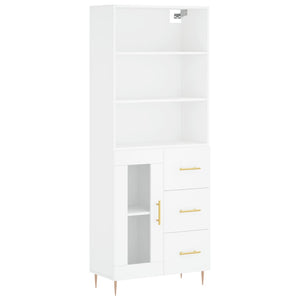 vidaXL Highboard White 69.5x34x180 cm Engineered Wood