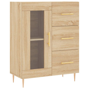 vidaXL Highboard Sonoma Oak 69.5x34x180 cm Engineered Wood