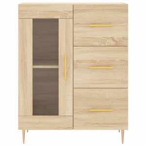 vidaXL Highboard Sonoma Oak 69.5x34x180 cm Engineered Wood