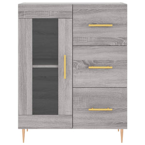 vidaXL Highboard Grey Sonoma 69.5x34x180 cm Engineered Wood