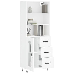 vidaXL Highboard White 69.5x34x180 cm Engineered Wood