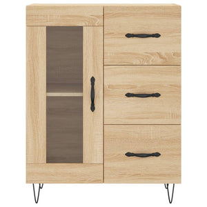 vidaXL Highboard Sonoma Oak 69.5x34x180 cm Engineered Wood