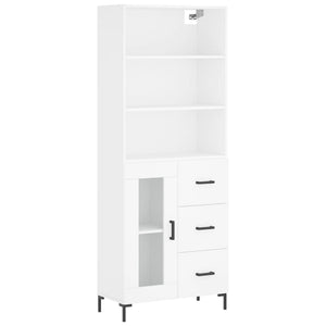 vidaXL Highboard White 69.5x34x180 cm Engineered Wood