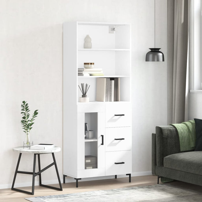 vidaXL Highboard White 69.5x34x180 cm Engineered Wood