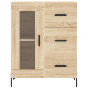 vidaXL Highboard Sonoma Oak 69.5x34x180 cm Engineered Wood