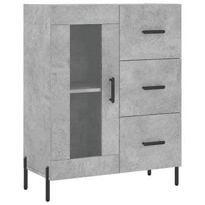 vidaXL Highboard Concrete Grey 69.5x34x180 cm Engineered Wood