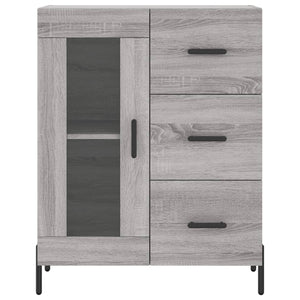 vidaXL Highboard Grey Sonoma 69.5x34x180 cm Engineered Wood