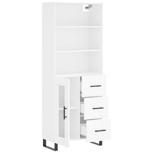 vidaXL Highboard White 69.5x34x180 cm Engineered Wood