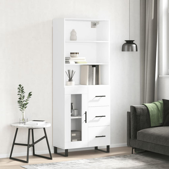 vidaXL Highboard White 69.5x34x180 cm Engineered Wood