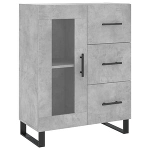 vidaXL Highboard Concrete Grey 69.5x34x180 cm Engineered Wood