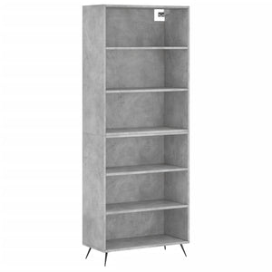 vidaXL Highboard Concrete Grey 69.5x32.5x180 cm Engineered Wood