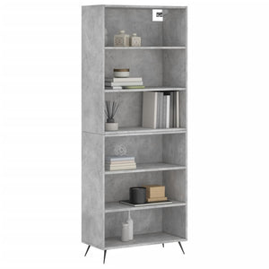 vidaXL Highboard Concrete Grey 69.5x32.5x180 cm Engineered Wood