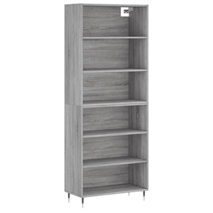 vidaXL Highboard Grey Sonoma 69.5x32.5x180 cm Engineered Wood