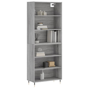 vidaXL Highboard Grey Sonoma 69.5x32.5x180 cm Engineered Wood