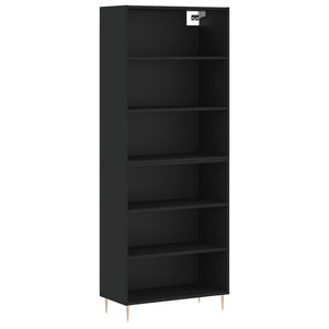 vidaXL Highboard Black 69.5x32.5x180 cm Engineered Wood