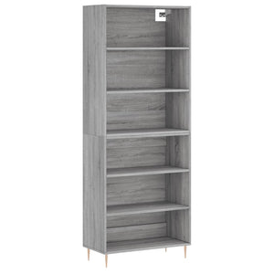 vidaXL Highboard Grey Sonoma 69.5x32.5x180 cm Engineered Wood