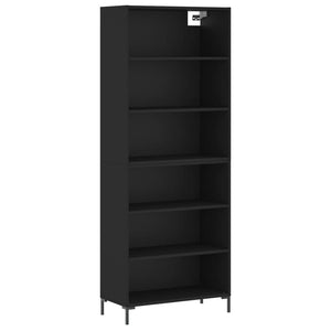 vidaXL Highboard Black 69.5x32.5x180 cm Engineered Wood