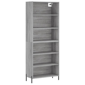 vidaXL Highboard Grey Sonoma 69.5x32.5x180 cm Engineered Wood