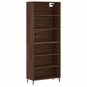 vidaXL Highboard Brown Oak 69.5x32.5x180 cm Engineered Wood