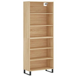 vidaXL Highboard Sonoma Oak 69.5x32.5x180 cm Engineered Wood