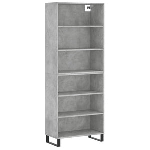 vidaXL Highboard Concrete Grey 69.5x32.5x180 cm Engineered Wood