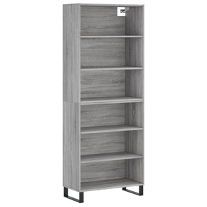 vidaXL Highboard Grey Sonoma 69.5x32.5x180 cm Engineered Wood