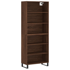 vidaXL Highboard Brown Oak 69.5x32.5x180 cm Engineered Wood