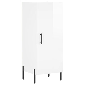 vidaXL Highboard High Gloss White 34.5x34x180 cm Engineered Wood