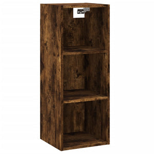 vidaXL Highboard Smoked Oak 34.5x34x180 cm Engineered Wood