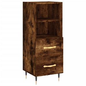 vidaXL Highboard Smoked Oak 34.5x34x180 cm Engineered Wood