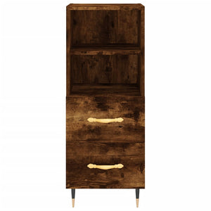 vidaXL Highboard Smoked Oak 34.5x34x180 cm Engineered Wood