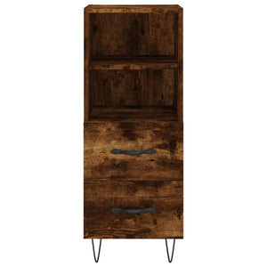 vidaXL Highboard Smoked Oak 34.5x34x180 cm Engineered Wood