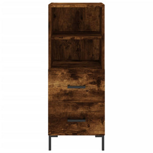 vidaXL Highboard Smoked Oak 34.5x34x180 cm Engineered Wood