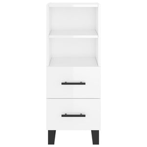 vidaXL Highboard High Gloss White 34.5x34x180 cm Engineered Wood