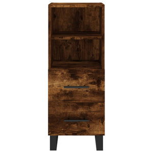 vidaXL Highboard Smoked Oak 34.5x34x180 cm Engineered Wood