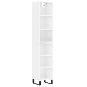 vidaXL Highboard High Gloss White 34.5x32.5x180 cm Engineered Wood