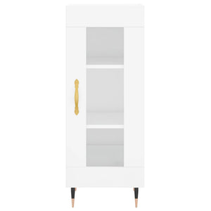 vidaXL Highboard High Gloss White 34.5x34x180 cm Engineered Wood