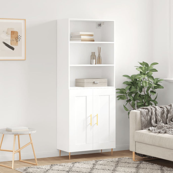 vidaXL Highboard White 69.5x34x180 cm Engineered Wood