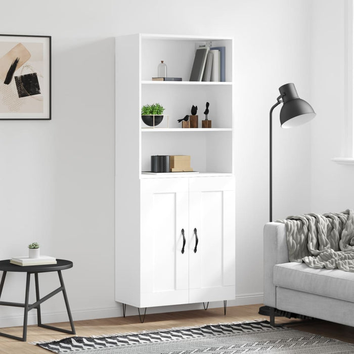 vidaXL Highboard White 69.5x34x180 cm Engineered Wood