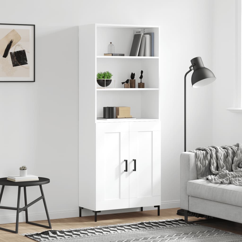 vidaXL Highboard White 69.5x34x180 cm Engineered Wood