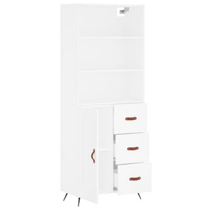 vidaXL Highboard White 69.5x34x180 cm Engineered Wood