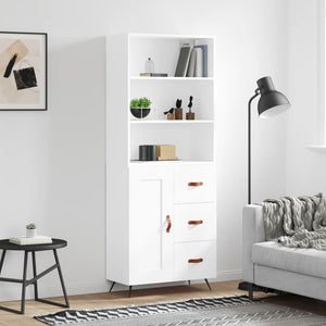 vidaXL Highboard White 69.5x34x180 cm Engineered Wood