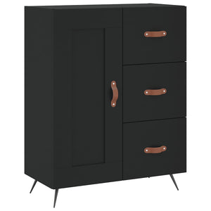 vidaXL Highboard Black 69.5x34x180 cm Engineered Wood