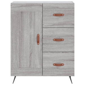 vidaXL Highboard Grey Sonoma 69.5x34x180 cm Engineered Wood