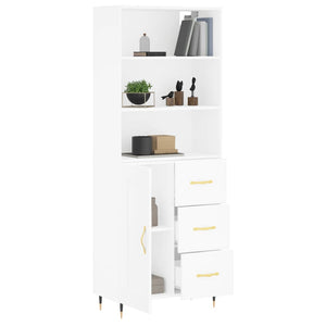 vidaXL Highboard White 69.5x34x180 cm Engineered Wood