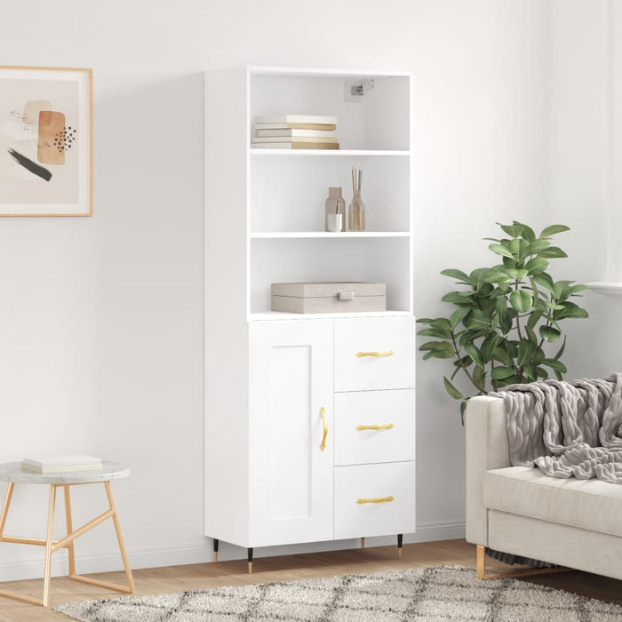 vidaXL Highboard White 69.5x34x180 cm Engineered Wood