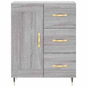 vidaXL Highboard Grey Sonoma 69.5x34x180 cm Engineered Wood